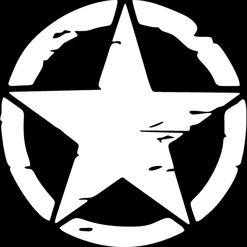 Car Stickers Vinyl Decal Army Star Sticker For JEEP Wrangler and All Other 4x4 Models Accessories Decoration 15cm*15cm