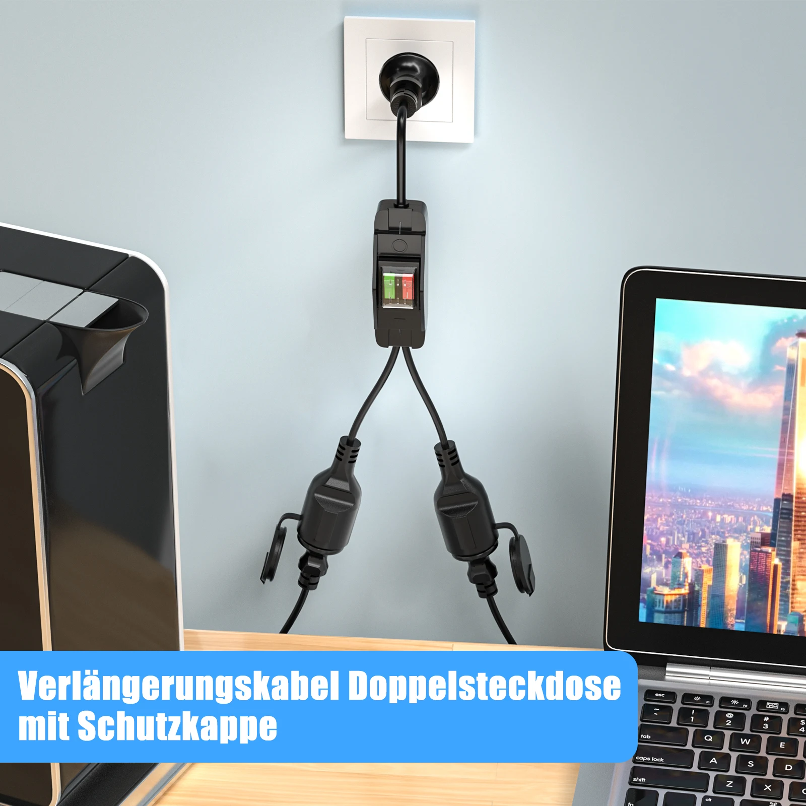 Double Plug Extension Cable 2 - Outdoor Power Outlet Extension recension och pris
