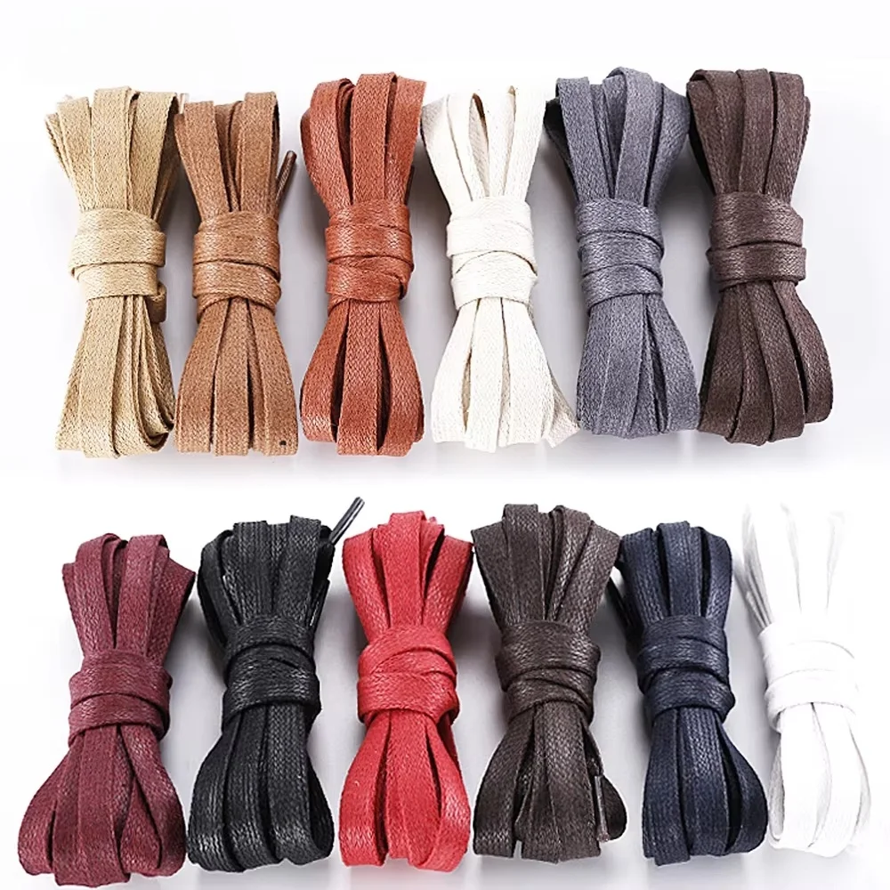 1 Paar Schnürsenkel, 0,8 cm, gewachste Baumwolle, breit, flach, wasserdicht, Schnürsenkel, Unisex, Stiefel, lässige Turnschuhe, Schnürsenkel, Lederschnürsenkel