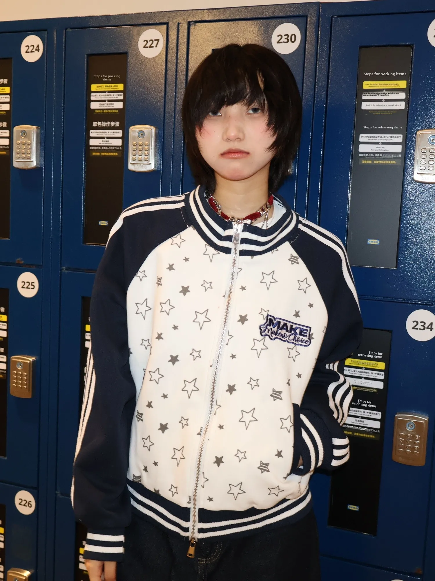 

Adow Pl, американская ретро-звезда, бейсбольная куртка, женская свободная верхняя одежда с воротником-стойкой на молнии, модная верхняя одежда для колледжа