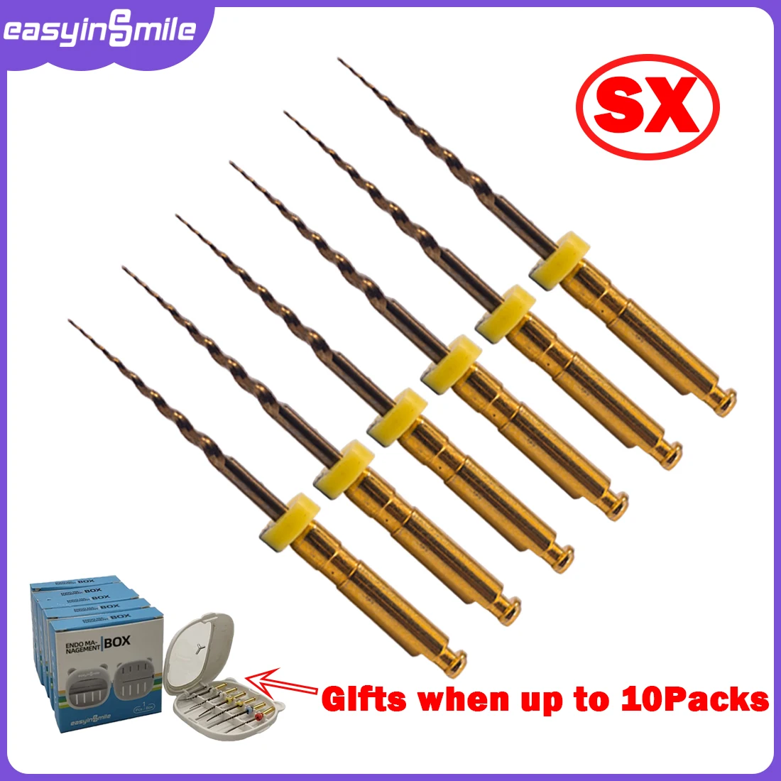 Dental Pro Gold Taper Flexible Endo Files Root Canal Treatment Rotary Golden File Dentist Tools Endodontic Files