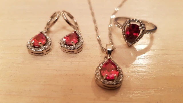 Conjuntos de joyas de circonia cúbica, pendientes de plata de ley 925, collares, anillos de dedo, gota de agua, piedra CZ, envío gratis