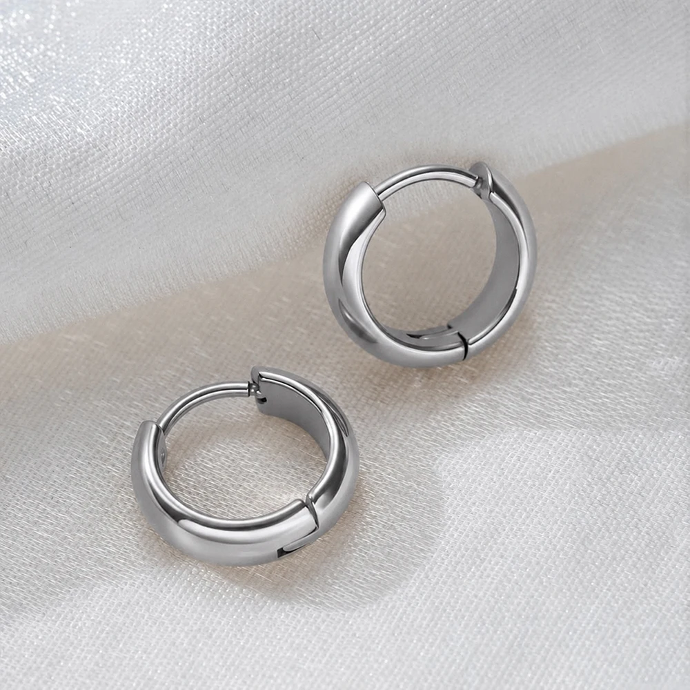 2 Paare/Lot Edelstahl Gold Einfache Kreisförmige Geometrische Creolen-Basis für Damen Schmuckherstellung Zubehör – Detail 6