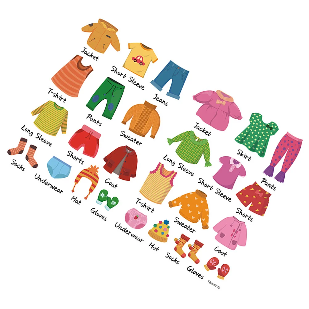 

Baby Clothing Classification Logo Sticker Kids Dress Clothes Organization Label Coat Hanger Stickers Pvc Sort Dresser