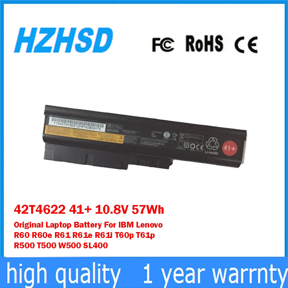 

42T4622 41+ 10,8 В 57 Втч оригинальный аккумулятор для ноутбука IBM Lenovo R60 R60e R61 R61e R61i T60p T61p R500 T500 W500 SL400