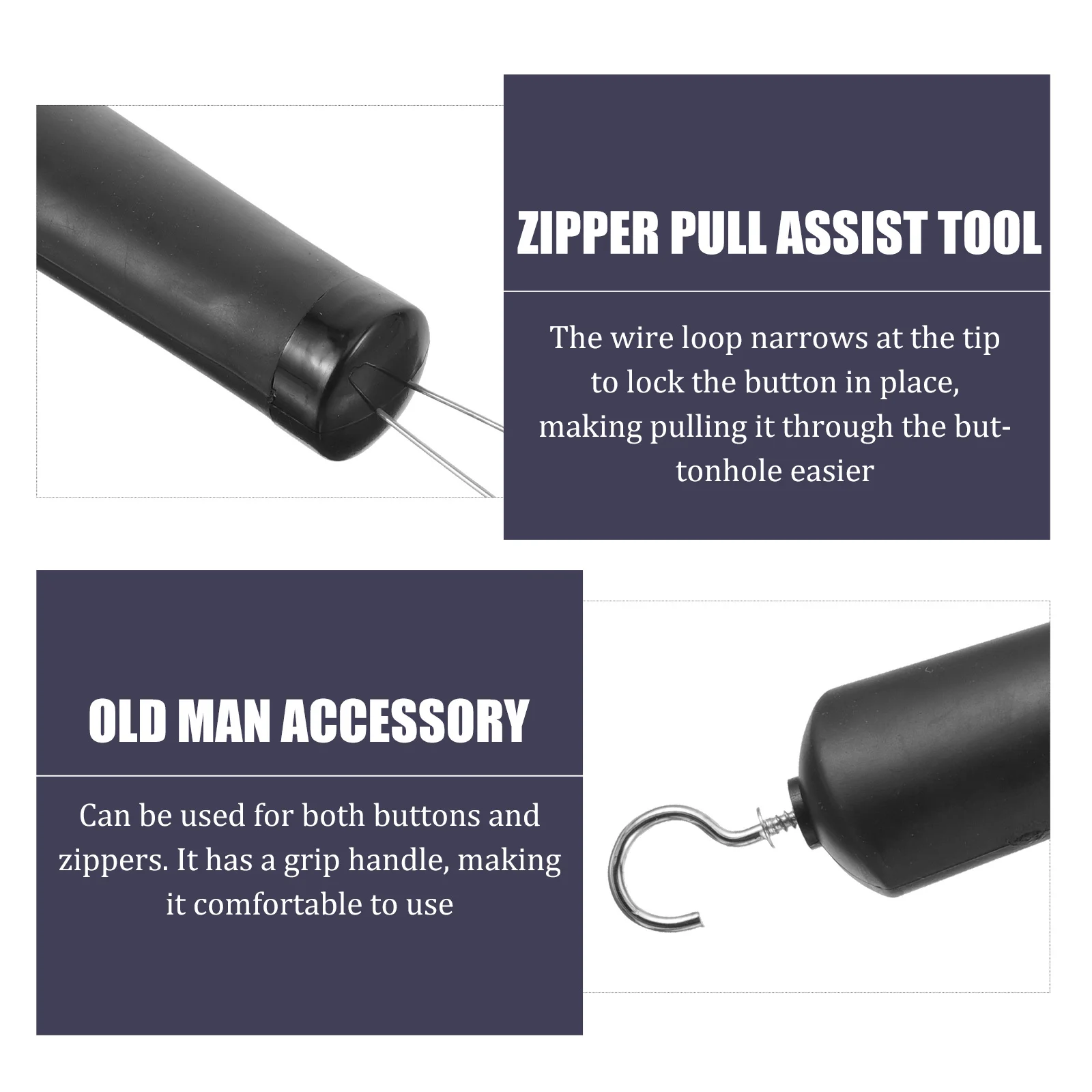 

3pcs Button Hook Dressing Aid Clothing Assistance Tool Zipper Pull Elderly Arthritis Aid Disability Tool Fastening Device