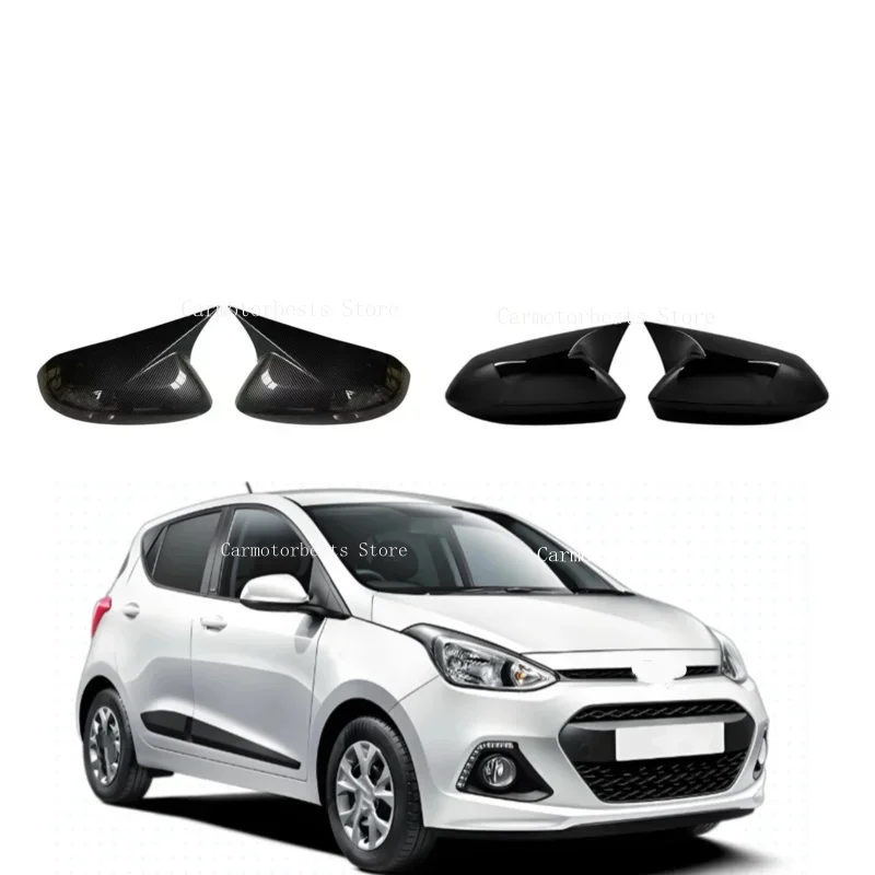 Auto-Rückspiegelabdeckung Flügelkappe Passend für Hyundai I10 2015 2016 2017 2018 2019 2020 Rückspiegelgehäuse Verkleidung Carbon-Optik – Detail 1