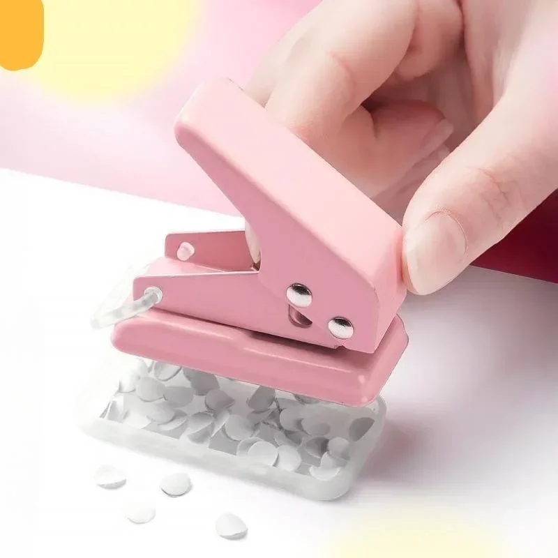 Mini Single Ring Hole Punch Paper Punch Puncher for Card Hand Account Notebook School Office Supplies