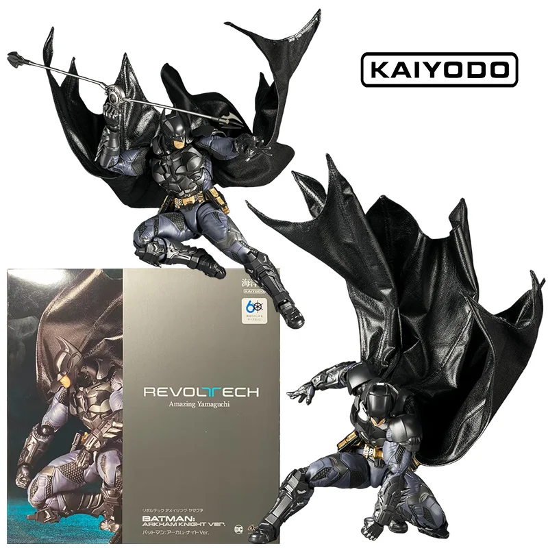 Kaiyodo Revoltech Amazing Yamaguchi Bat Man Arkham Knight Ver. DC 16Cm Original Action Figure Model Toy Birthday Gift Collection