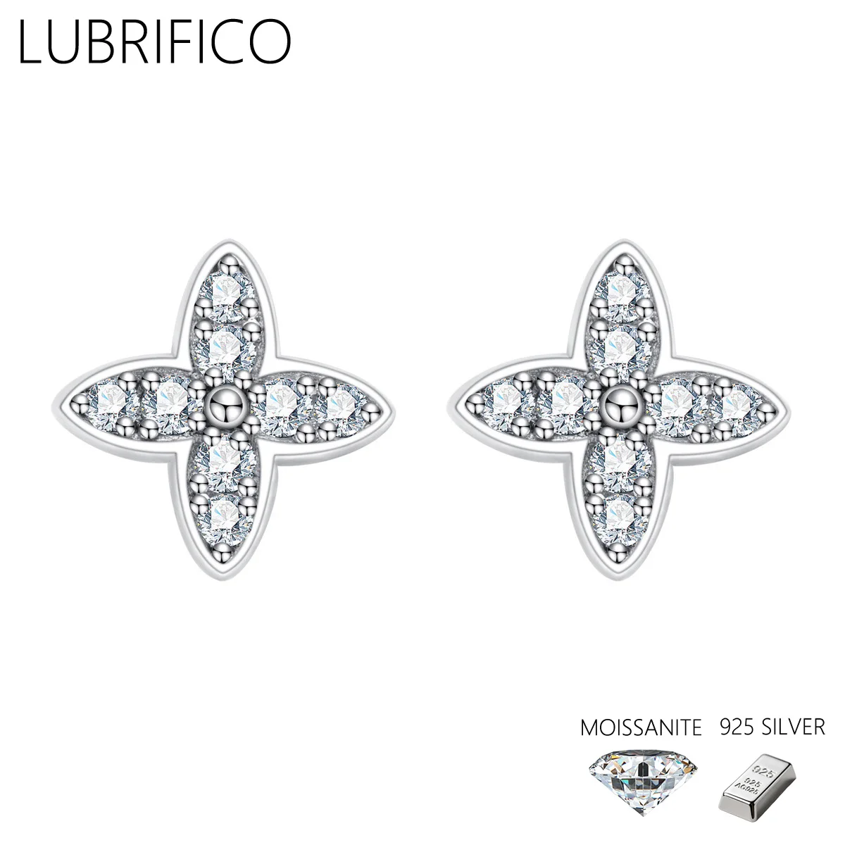 

Серьги-гвоздики в форме креста с муассанитом 1,5 мм, стерлинговое серебро 925 пробы, серьги с бриллиантами для женщин, ювелирные изделия, свадебная вечеринка