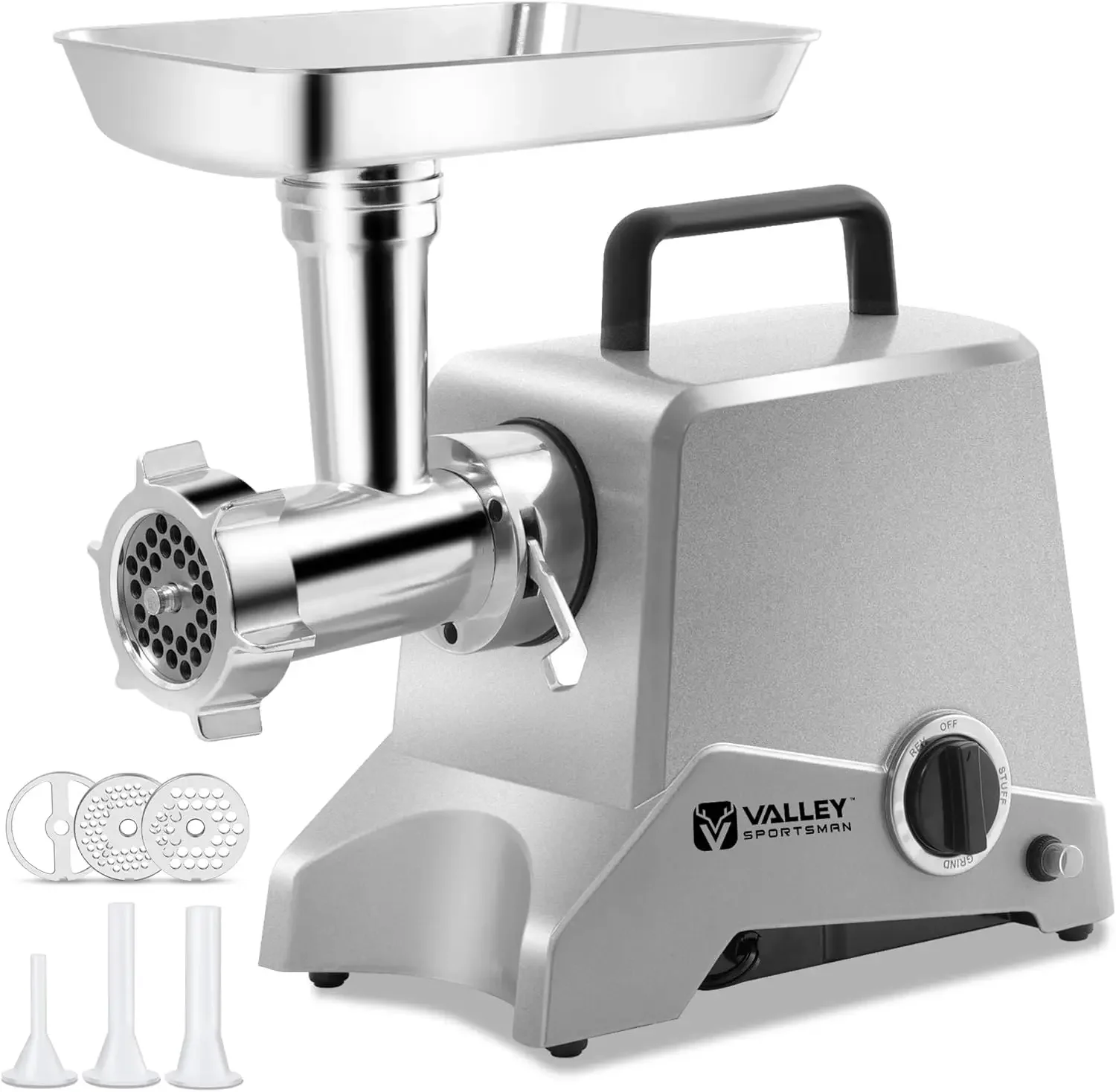 Meat Grinder, 575 Watt Aluminum Housing, Heavy Duty Meat Mincer, Sausage Stuffer Maker, Ideal for Regular Use