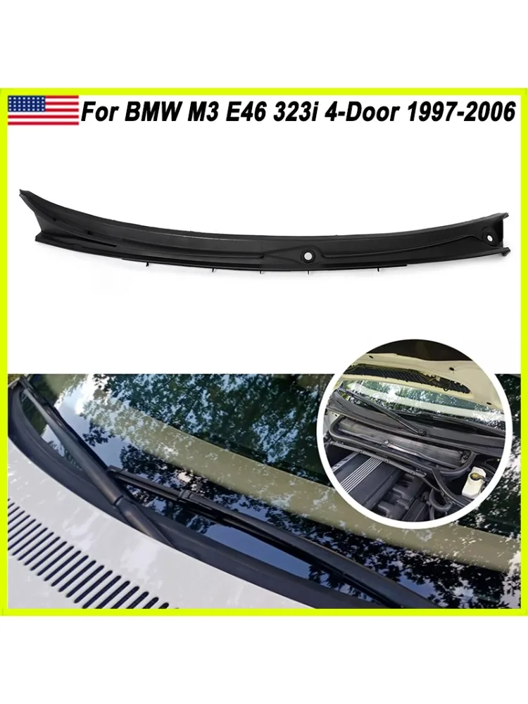 Panel wlotu powietrza pod wycieraczką przednią szyby LHD do BMW M3 E46 323i 328i 1997 1998 1999 2000-2006 4DR 51718208483 Akcesoria samochodowe — 2