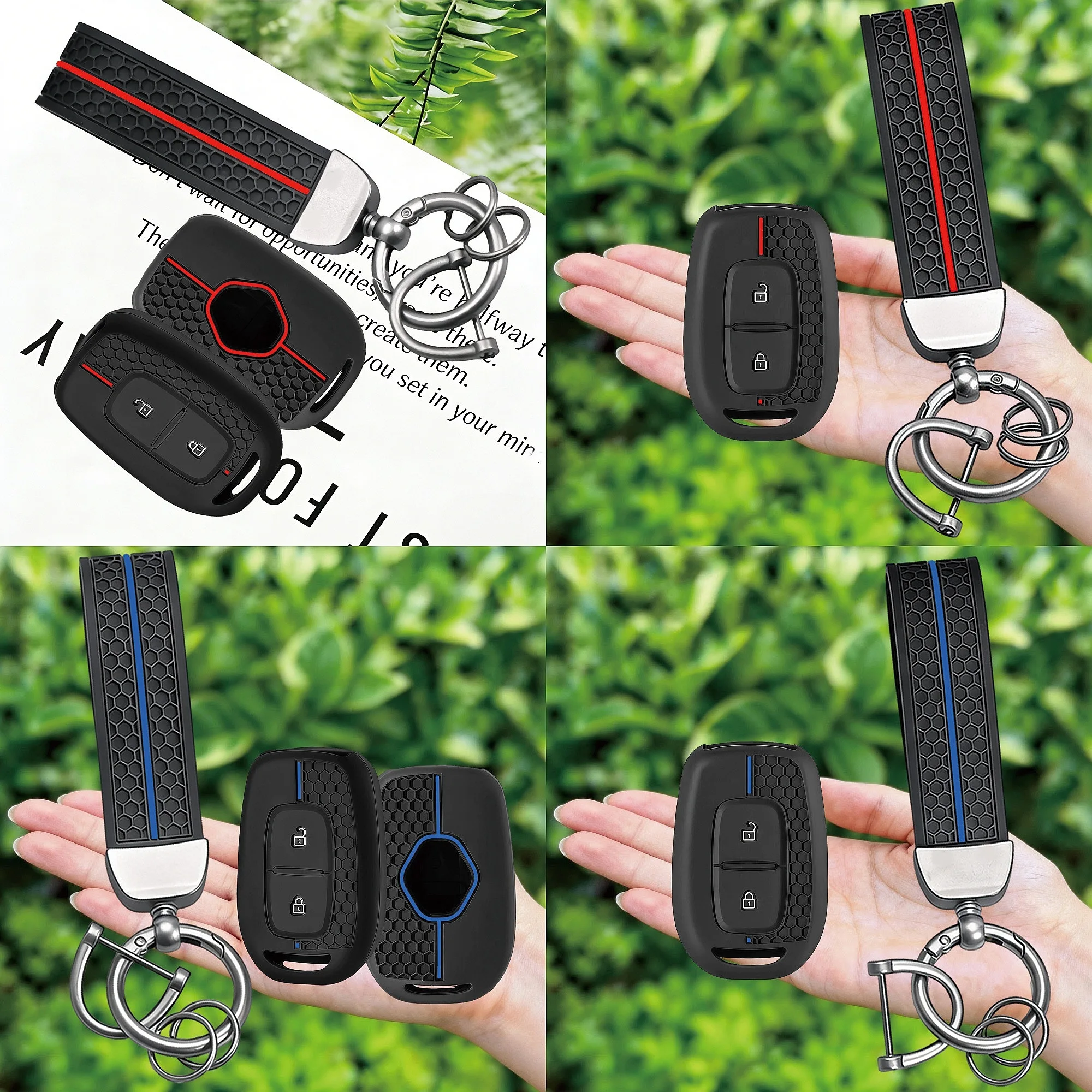 2 Button Silicone Car Key Fob Cover Case For Renault Kwid Traffic Symbol Dacia Sandero Logan Duster 2016-2018