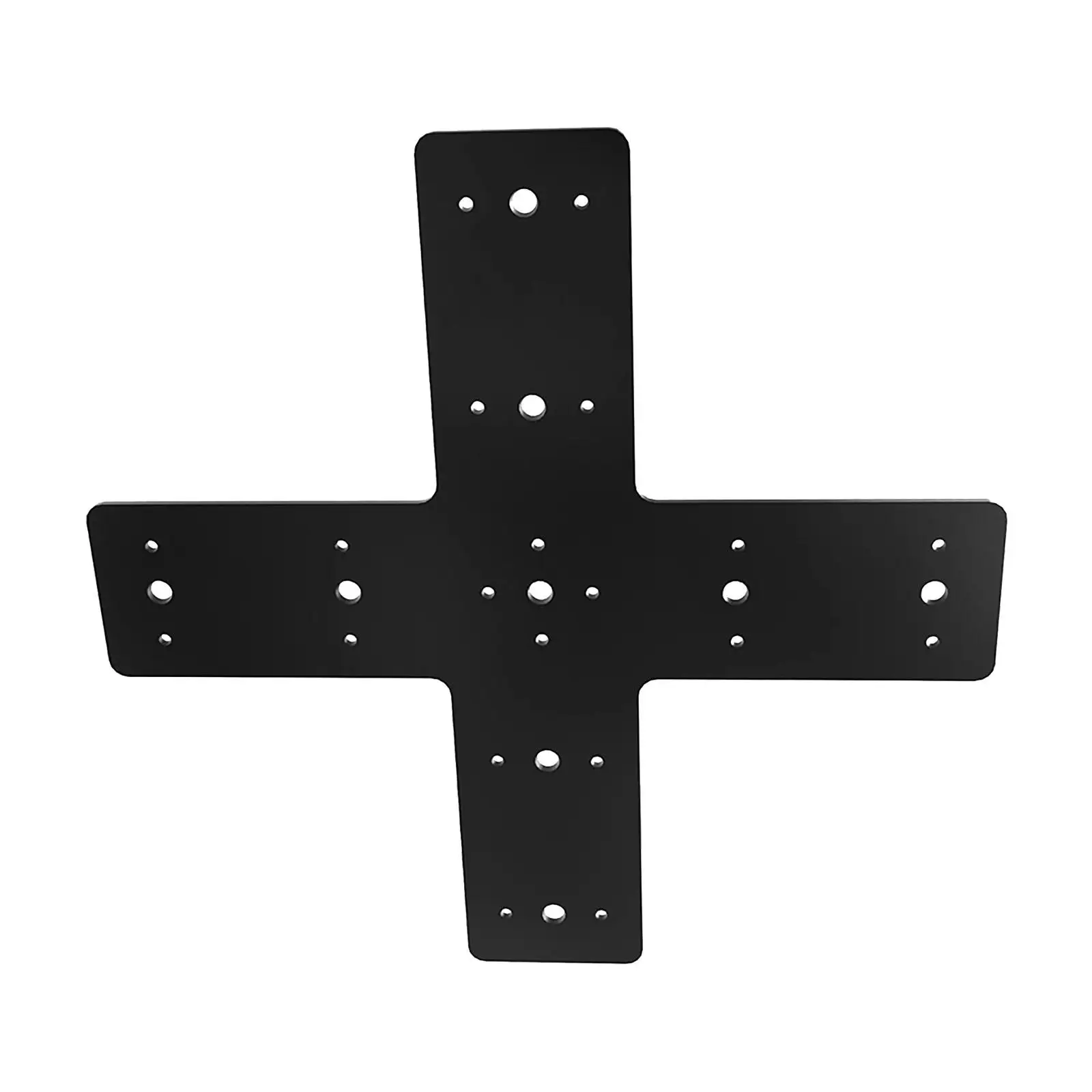 Cross Mending Plate Flat Plate Joining Bracket Easy to Install Black for