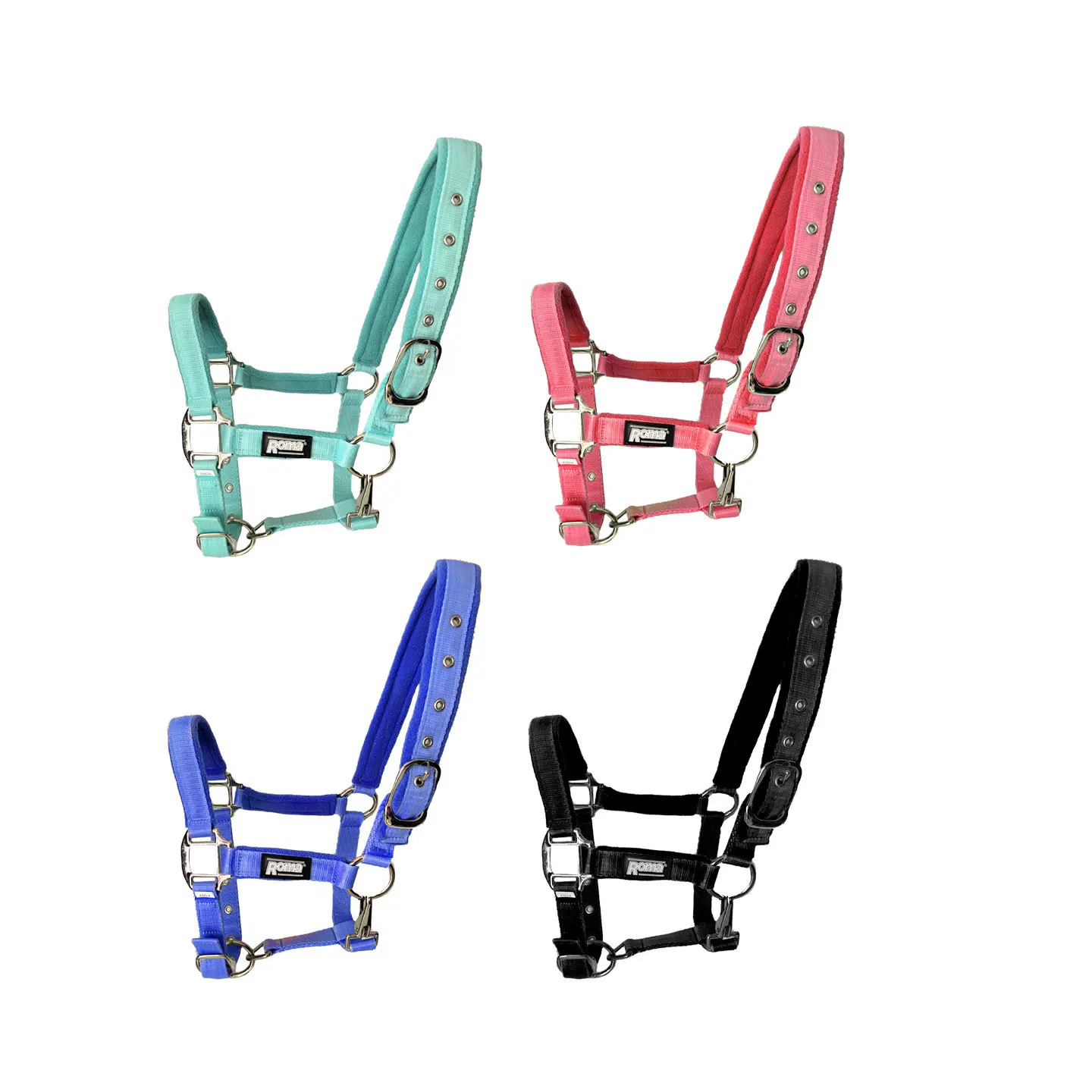 Cabresto Ajustável de Nylon para Cavalo, Anti-Fricção, Multicolorido, Acessórios Equestres com Clipe de Engate Rápido