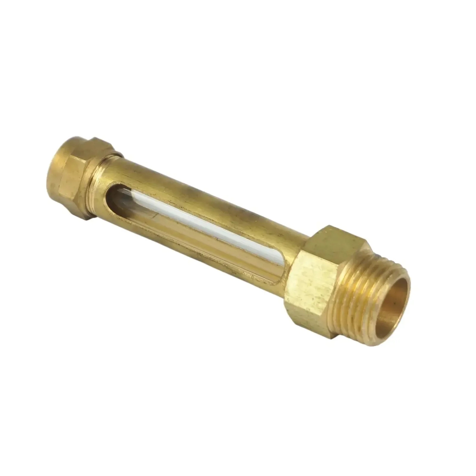 

1/2" BSP Male 80mm Length Lube Devices Straight Brass Oil Level Gauge Sight Glass For Lathes Oil Sump