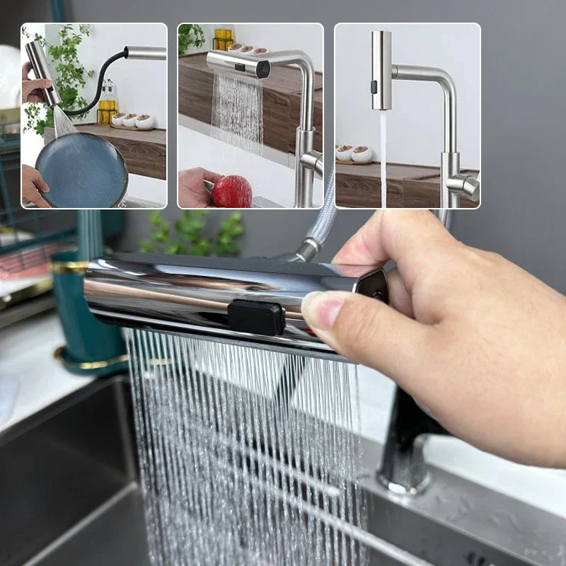Faucet Kitchen Sprayer Head Sprayer Waterfall Stream Diffuser Water Saving Nozzle Faucet Connector Upgrade Rotate Tap Accessorie