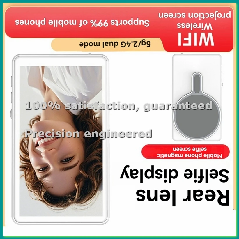 

Беспроводной магнитный экран-монитор для смартфона, для видеоблогов, прямых трансляций и записи видео, серый-TCES