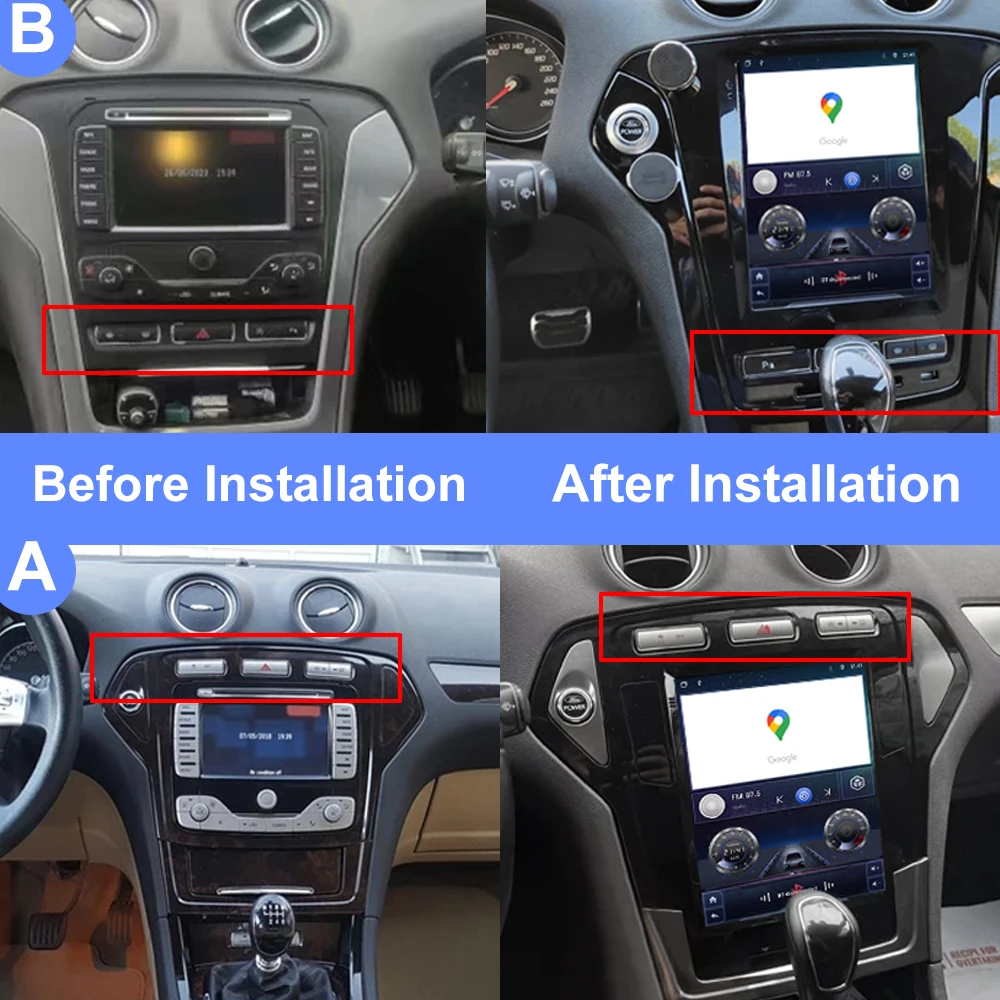 Android 13 For Ford Mondeo MK4 2011 - 2013 Tesla Style Navigation Auto Car Radio Multimedia Player DVD GPS 9.7 inch 7862 CPU GPS