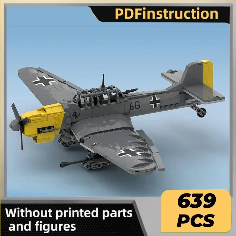 

Технические Moc Bricks, военная модель Ju 87, истребитель Stuka, модульные строительные блоки, подарки, игрушки для детей, наборы «сделай сам», сборка