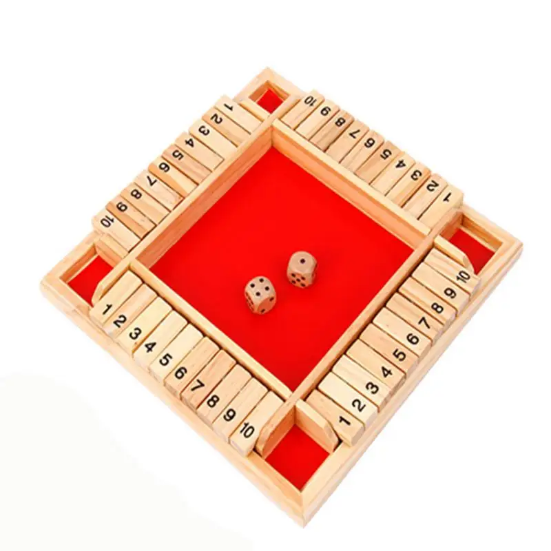 Juego de mesa de lujo de cuatro caras con 10 números, caja cerrada, dados, fiesta, Club, juegos para beber para adultos, familias para niños y adultos