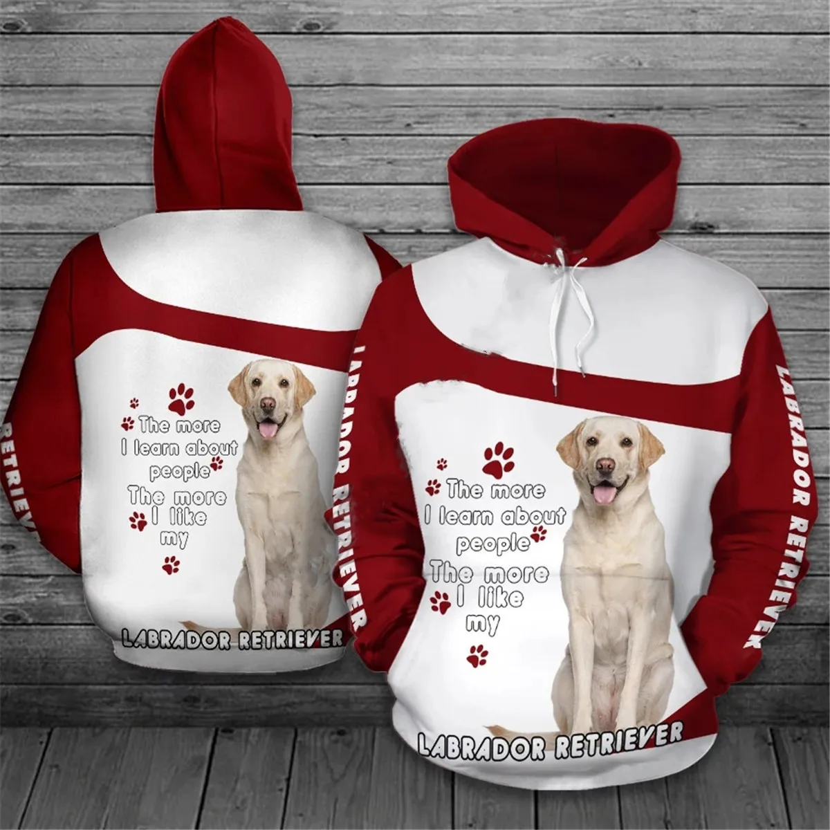 Labrador Retriever Hoodie 3D Printed Hoodie Fashion Pullover Men's Women's Christmas Sweatshirt