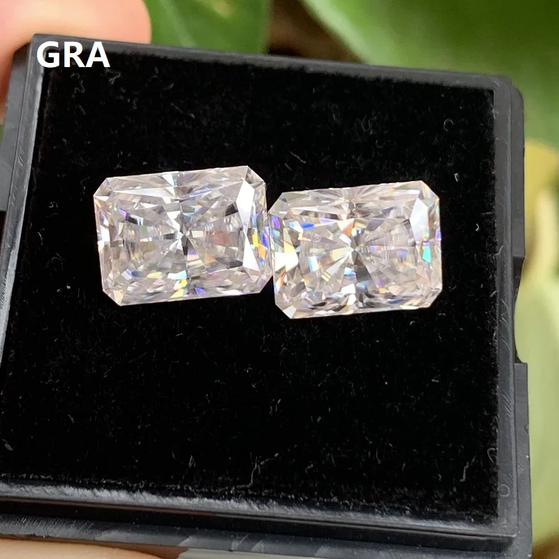 

Ruif Radiant Cut Moissanite Loose Stone D Color VVS1 Lab Grown White Moissanite Diamonds Passed Diamond Test with GRA Report