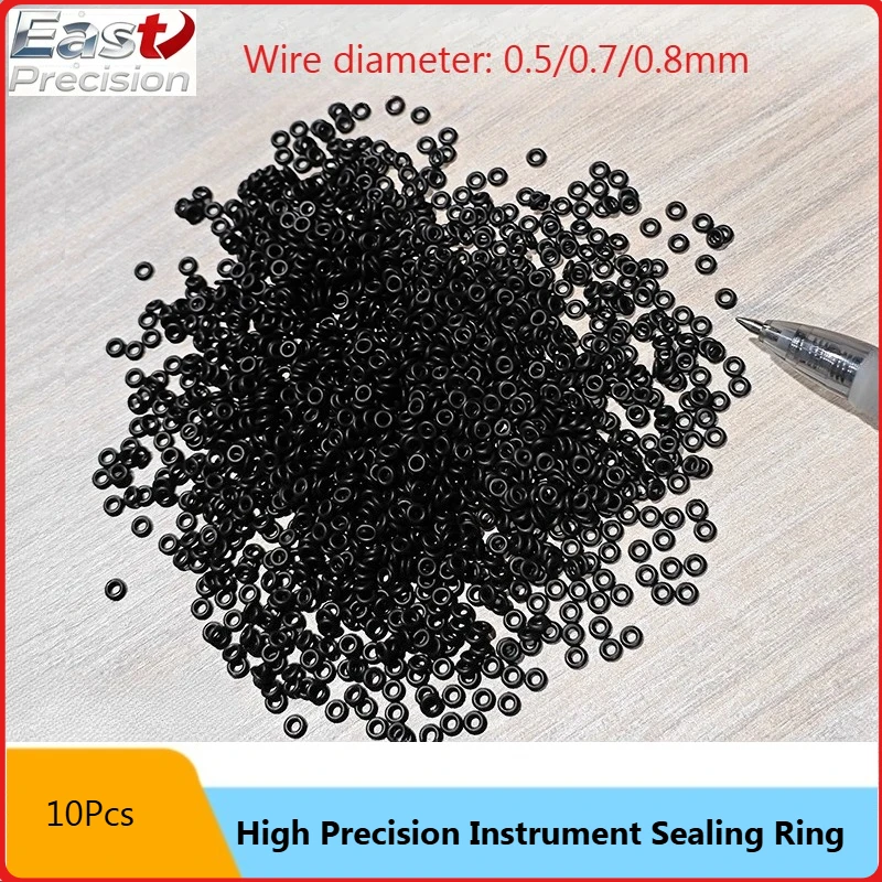 Nitrile O-ring, Wire Diameter 0.5/0.7/0.8 Inner Diameter 1-7mm Waterproof and Oil-resistant Fine O-ring Sealing Ring