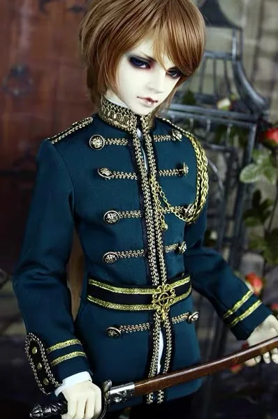 Doll Clothes For Doll 60cm Custom 1/4 MSD BJD Retro Military Uniform Free Shipping,  White And Black 1/3 BJD Uncle Coat Pants