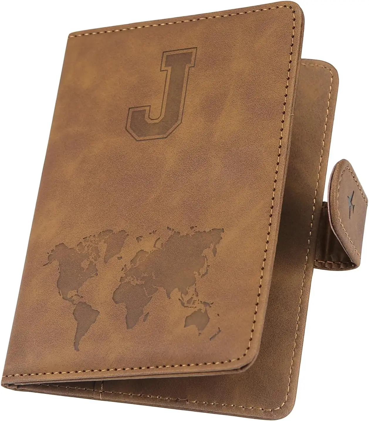 

Обложка для паспорта с индивидуальной гравировкой и RFID-защитой, тонкая, из искусственной кожи, для 2 паспортов, унисекс, дорожный кошелек, коричневая.