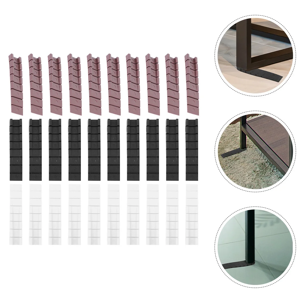

30Pcs Plastic Leveling Shims Furniture Levelers Wedges for Table Desk Cabinet Adjustable Furniture Shim Leveler