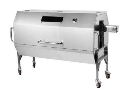 S/S Auto Gas and Charcoal BBQ Grill, Whole Lamb Stove, Motor  Can Take 40kg Meat