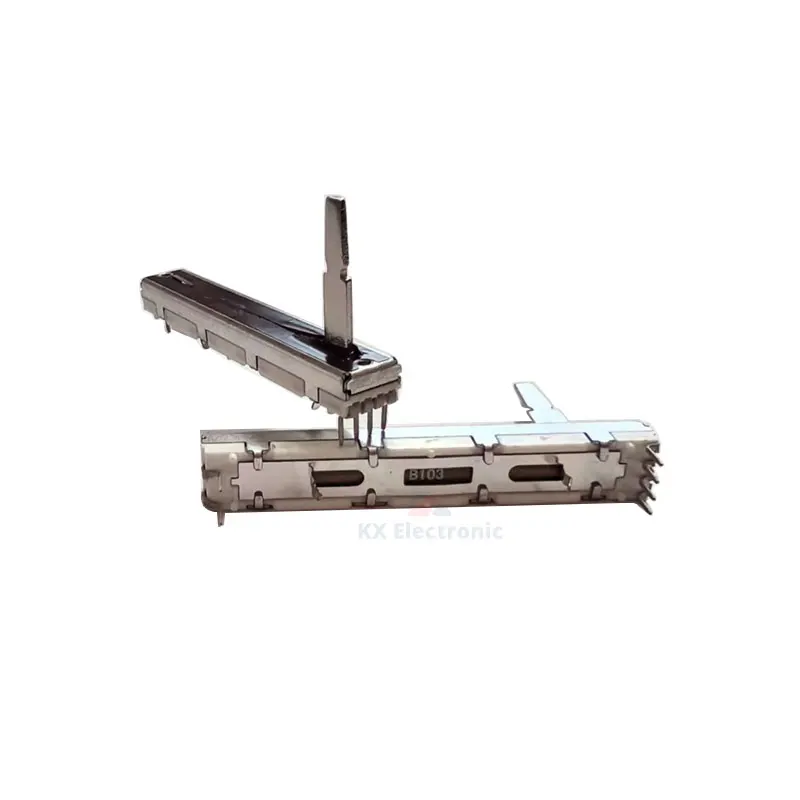 1 قطعة 60 مللي متر مستقيم الشريحة الجهد المزدوج B10K مشغل أقراص التحكم في السرعة 6 سنتيمتر خلاط ترويسة مقبض طول 20 مللي متر 6pin 10KB × 2 #5