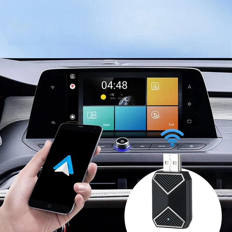 CarPlay ไร้สายกล่องเล็กอัตโนมัติ BT ไร้สาย CarPlay dongle USB Plug & Play สำหรับแอนดรอยด์11