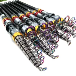 Fishing Rods Spinning 1.8m 2.1m 2.4m 2.7m 3.0m 3.6m Sea Telescopic Carbon Fiber Travel Rod for Carp  Ultralight Travel Lure Surf