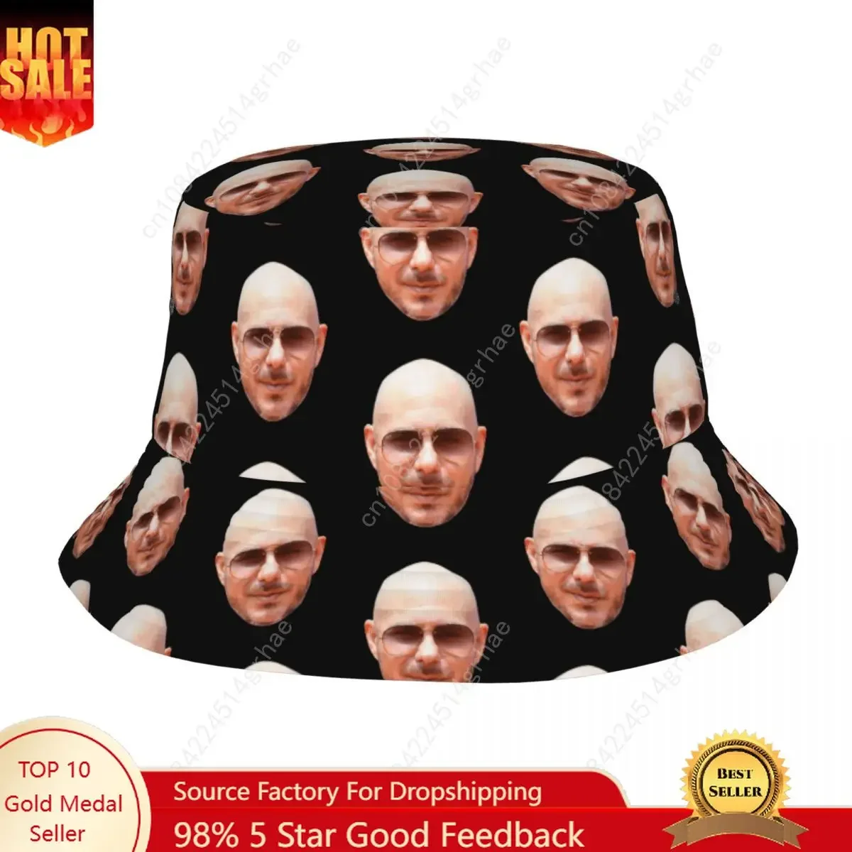 

Summer Beach Hatwear Pitbull Mr Worldwide Bucket Hat Style Men Women Hot Sun Hats Boonie Hat Foldable Fisherman Hat Outdoor
