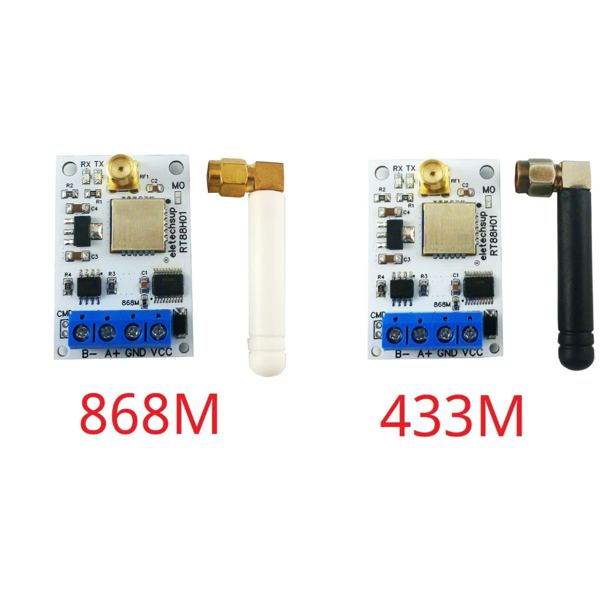 DC 5V 12V 433M 868M 915M Optional AES Encrypted Transmission Lora Wireless Transceiver RS485 Modbus RTU RT88H01