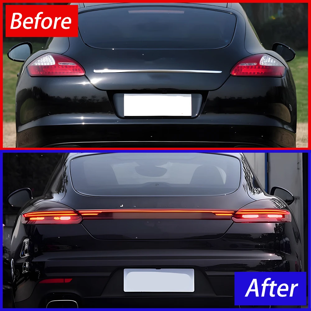 

Для Porsche Panamera 970 2010-2016 светодиодные автоматические задние фонари в сборе, обновленный эффект запуска, аксессуары, динамические задние фонари