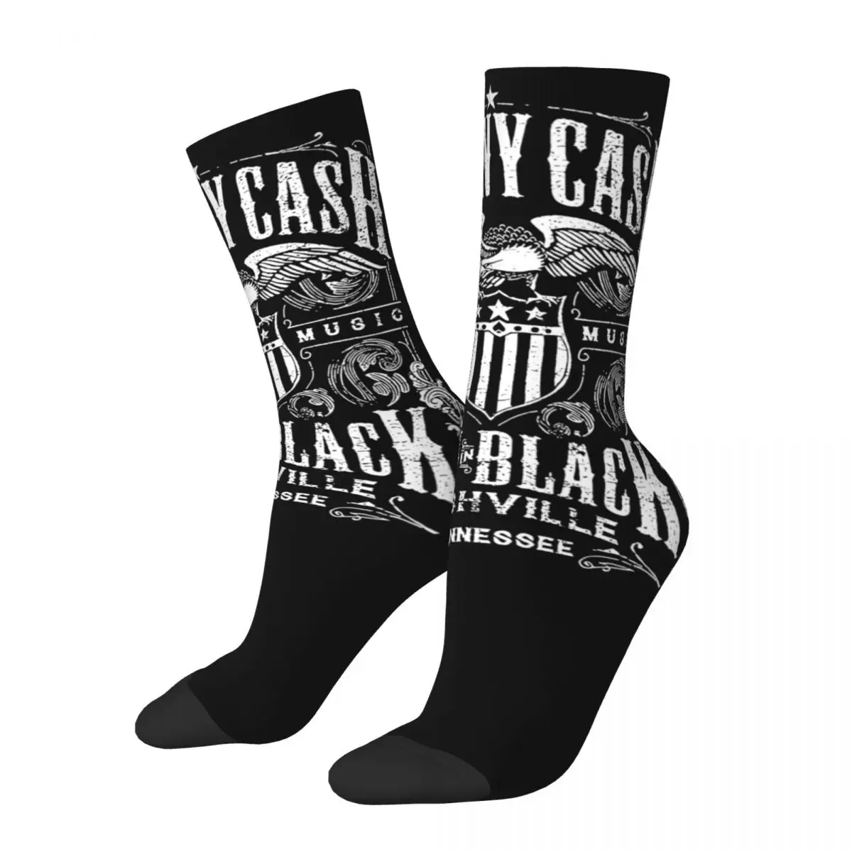 1994 Johnny Cash The Man In Black Gift Socks Accessories for Women Cozy Print Socks