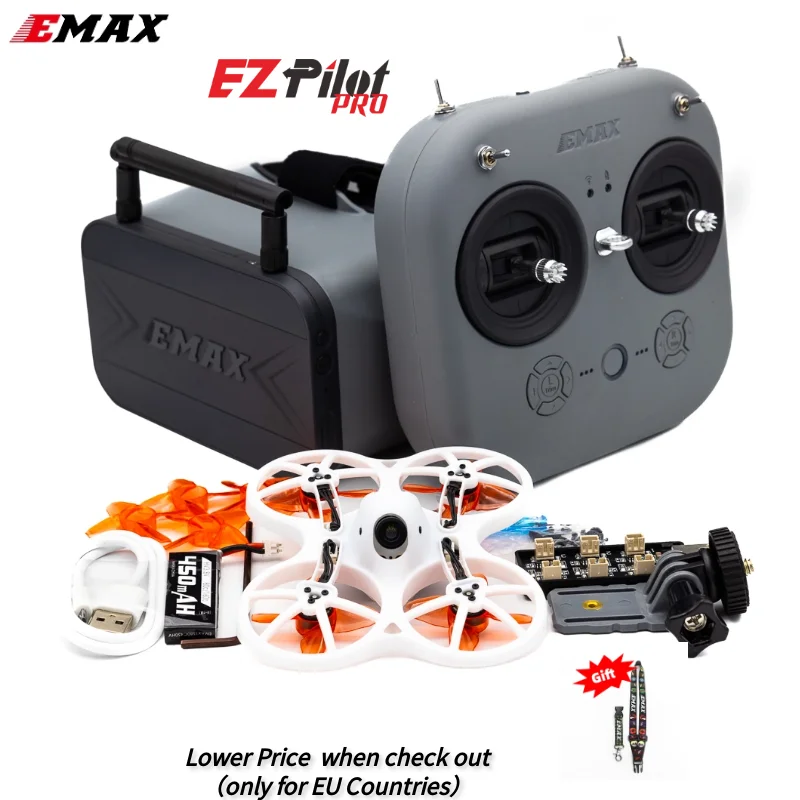 Emax oficjalny zestaw EZ Pilot Pro RTF zestaw dronów wyścigowych FPV dla początkujących gotowy do lotu dron FPV z kontrolerem Quadcopter