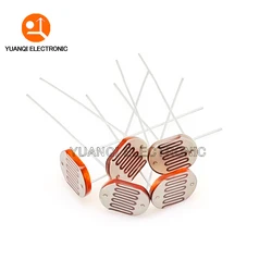 5pcs 12528 Light Dependent Resistor LDR 12MM Photoresistor Photosensitive GL12528 Photoconductive resistance