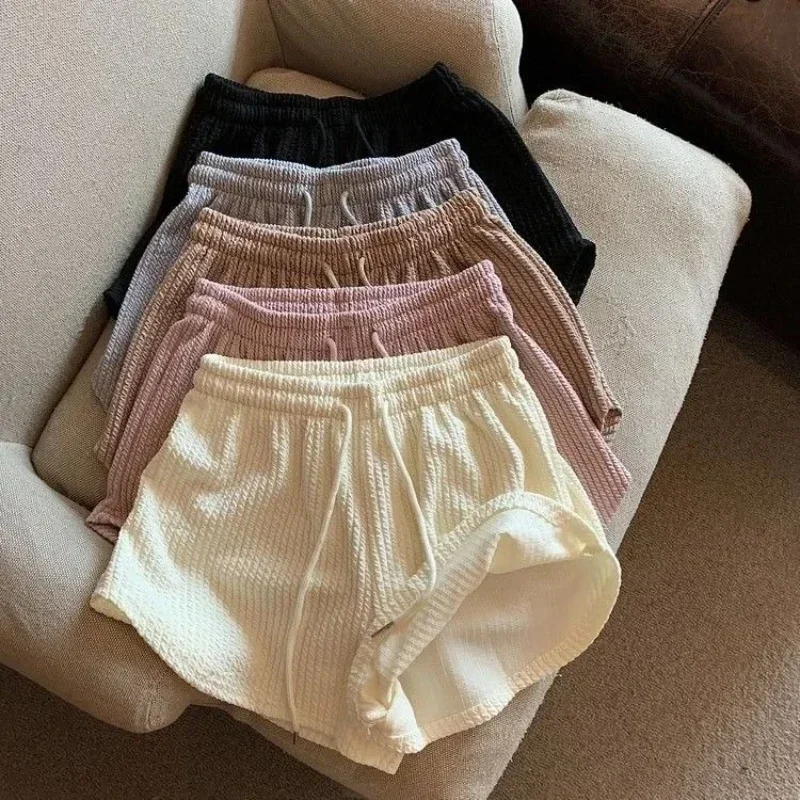

2025 Women Gym Fitness Running Big Size Shorts Women Summer Thin Style Loose Casual Wide Leg High Waist A-word Sports Hot Pants
