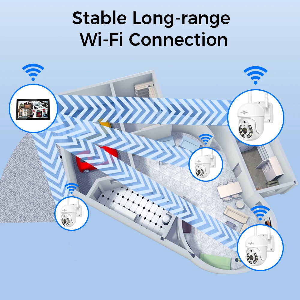 Imagem -05 - Hiseeu-wireless Security Câmeras Kit Câmera ip Impermeável ao ar Livre Vigilância Cctv System Grupo 10.1 Monitor 10ch Nvr mp 5mp