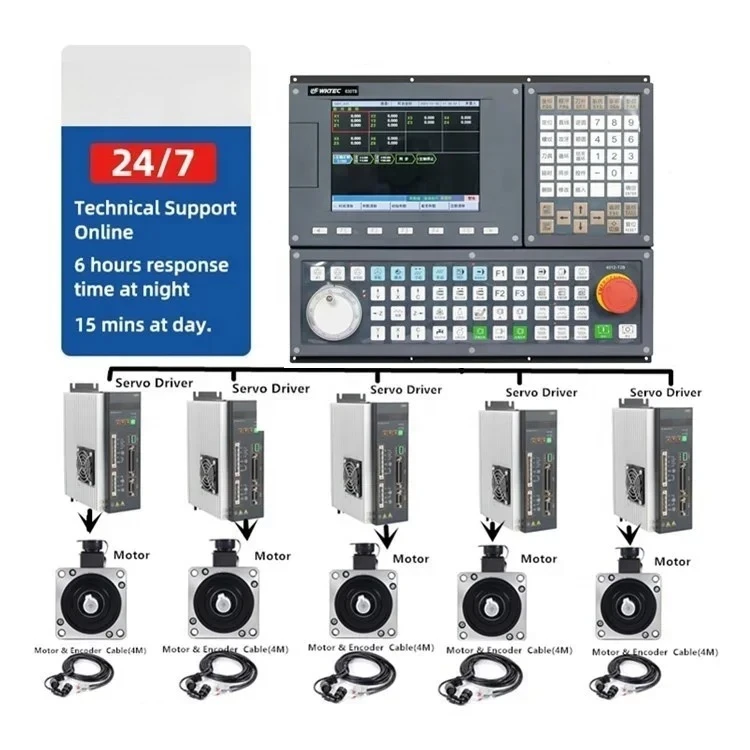 

Complete Sets Include Servo Motor And Driver 3 Axis Full Kit X And Z Lathe Machine CNC Controller for tapping machine