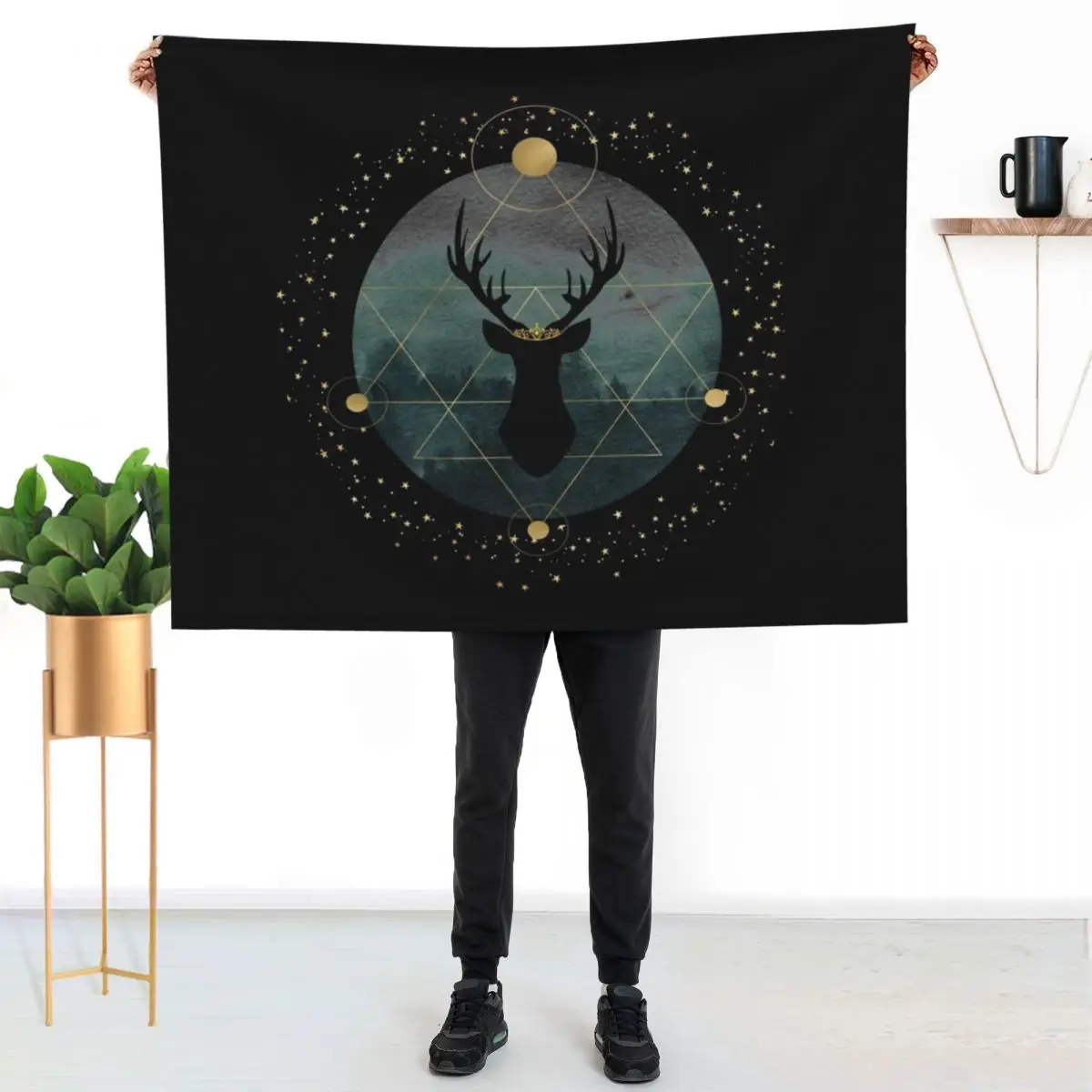 Throne of Glass- Forest Stag Throw Blanket Spring Fall Cozy Throw Blanket for Couch