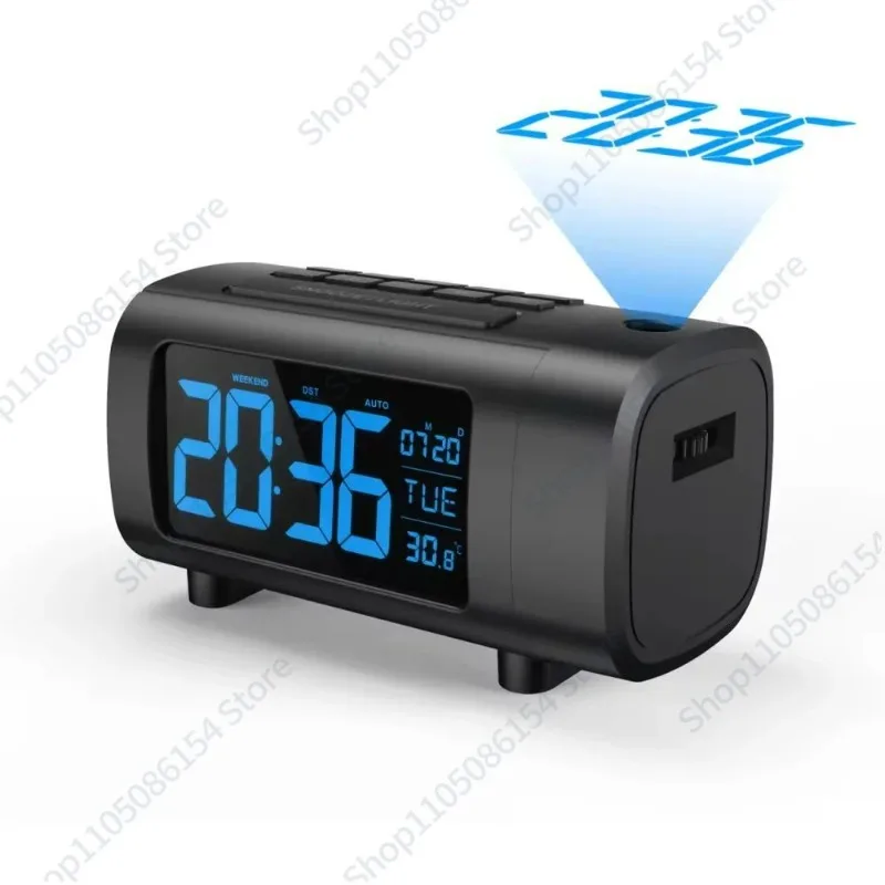 

Digital Projection Alarm Clock For Bedroom, Radio Alarm Cloc