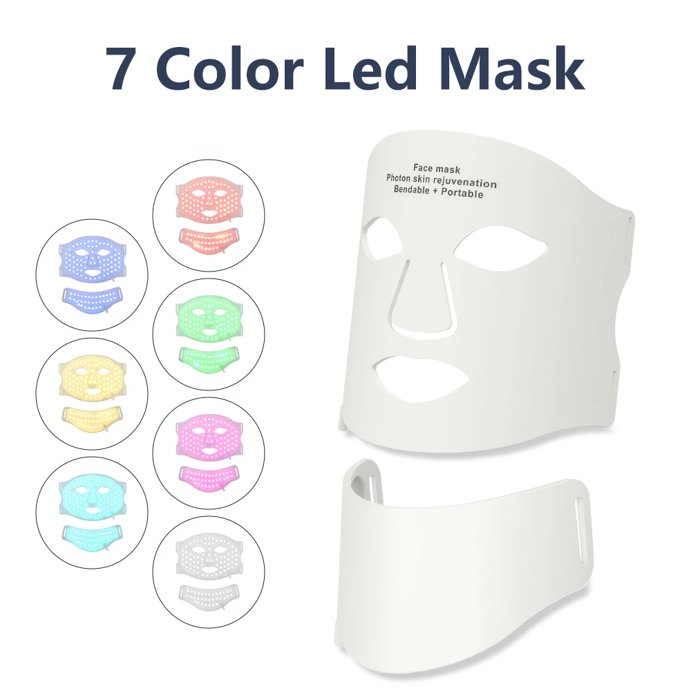 Maschera LED in Silicone per il viso regolazione multifunzionale per promuovere la rigenerazione delle cellule e sbiadire le rughe strumento di bellezza per la casa