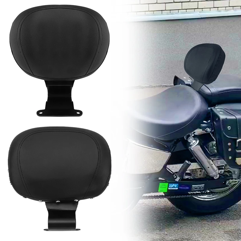 

Motorcycle Black Driver Backrest Cushion Pad PU Leather for Honda VTX 1300 VTX1300