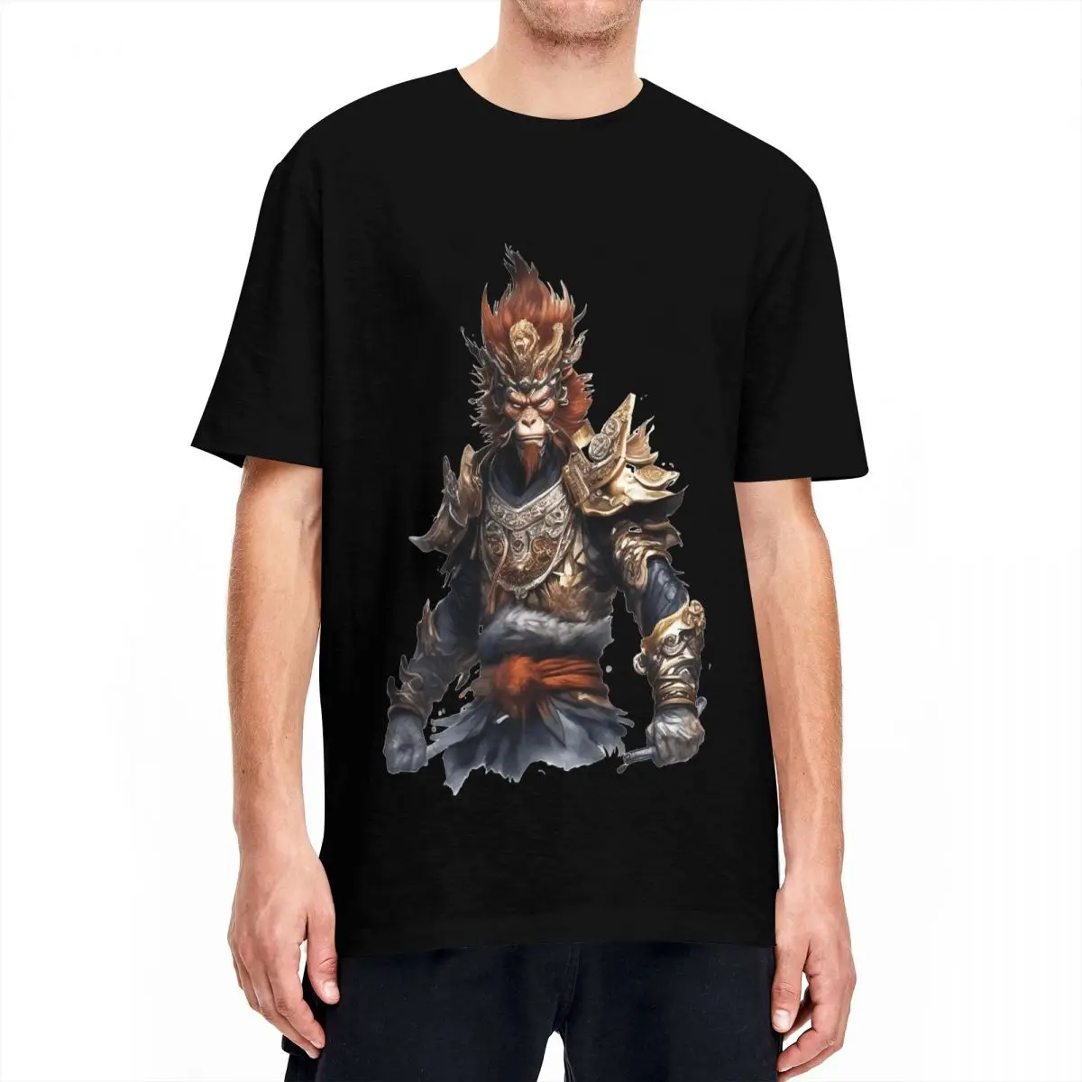 Men's Black Myth Wukong Sun Wukong The Monkey King T Shirts Hot Game Cotton Tops Short Sleeve T-Shirt Tee Shirt Plus Size