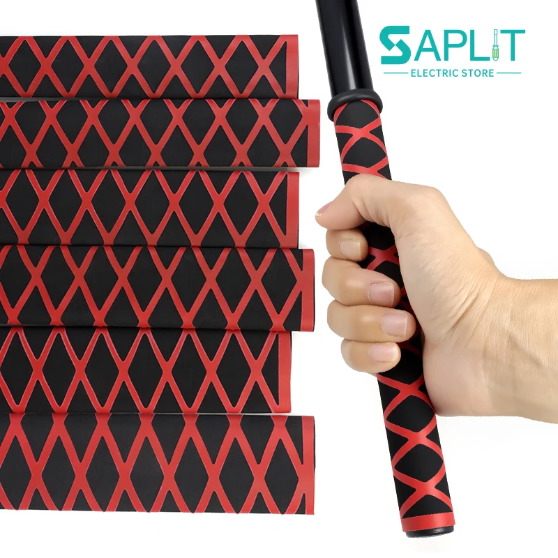 

Double Colors Anti-Slip Heat Shrink Tube Red Black20/22/25/30/35mm Insulated Waterproof Fishing Rod Wrap Non Slip Protect Seleve